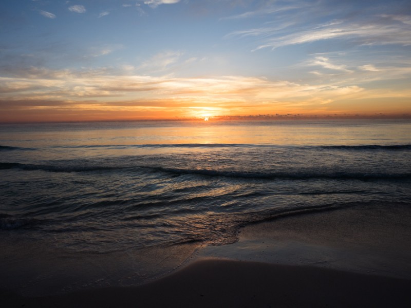 coco tulum beach sunset