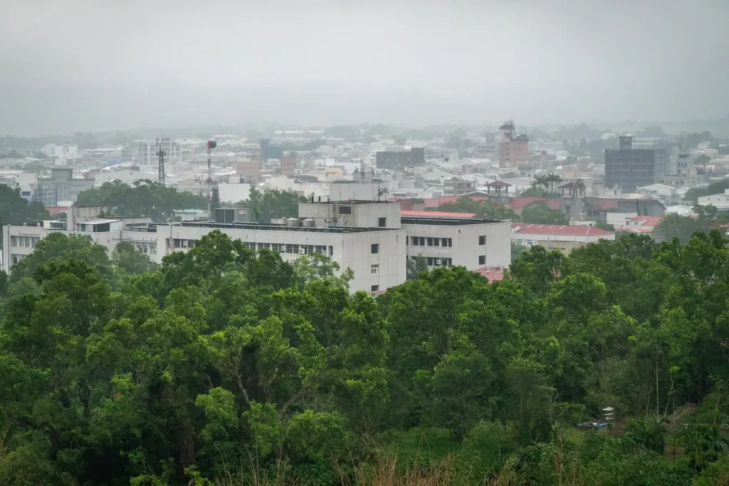 Chishang sous la grisaille