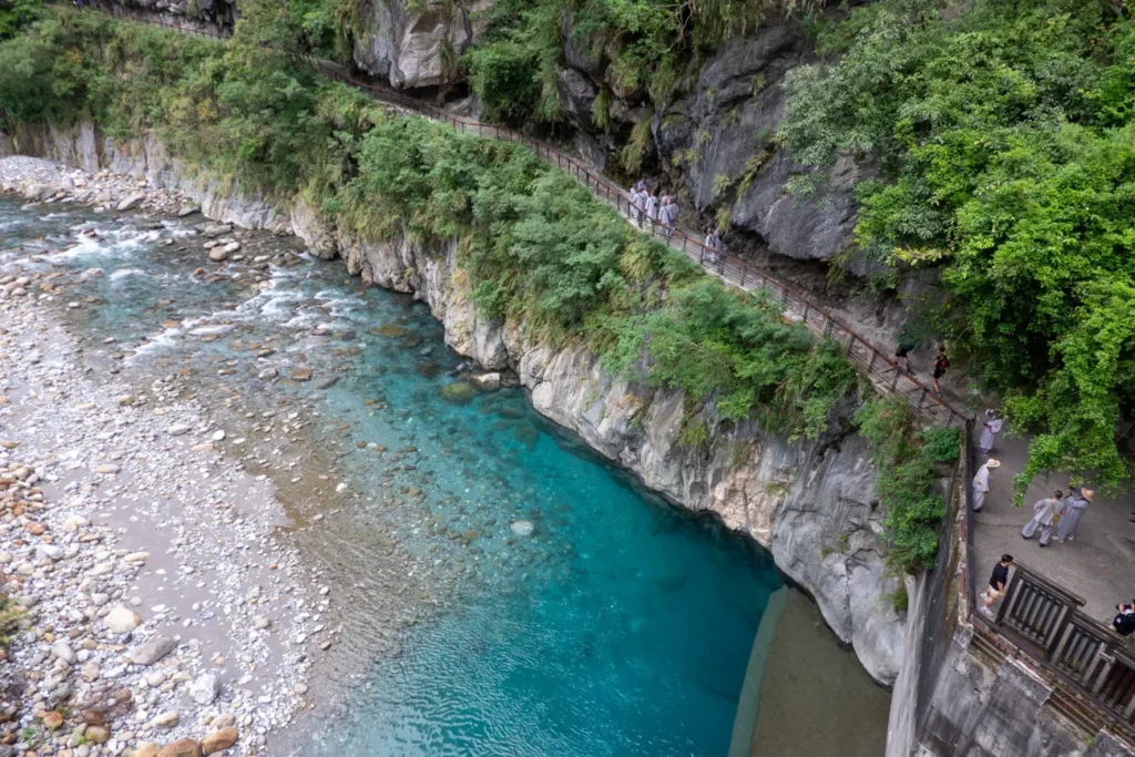 La Shakadang trail depuis le pont