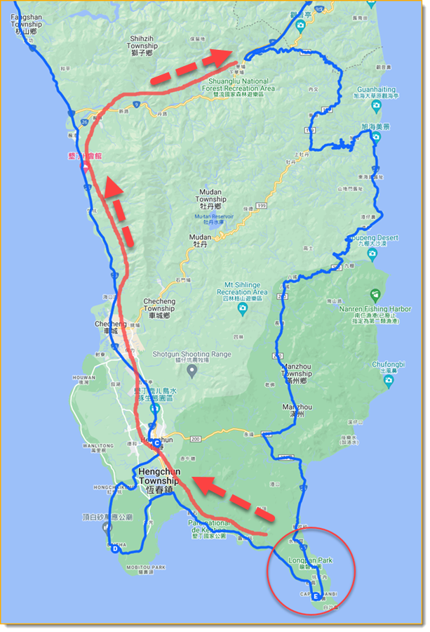 peninsule de kenting itineraire