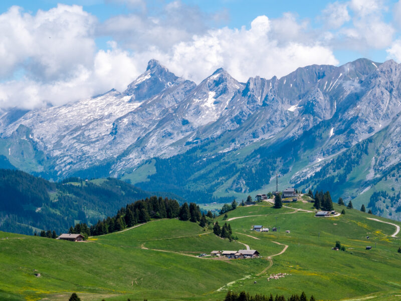 Panorama au dessus de la Clusaz